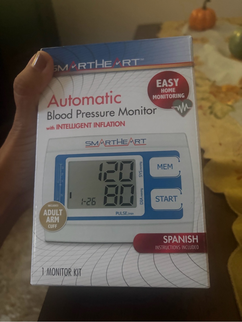 Automatic Blood Pressure Monitor - White/Blue